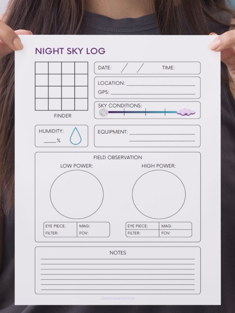Night Sky Observation Record Book product image (3)