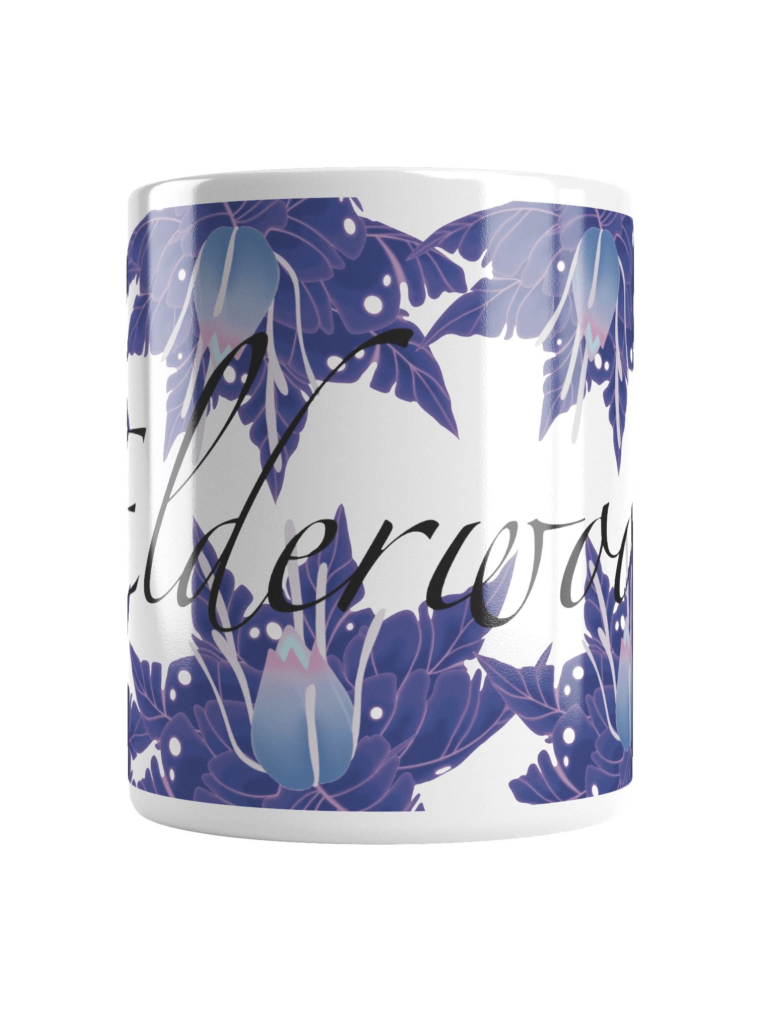 Floral Border White Glossy Mug product image (16)