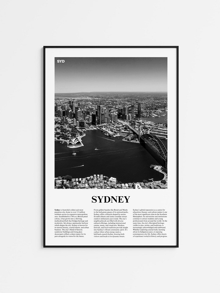 Sydney 01 Newspaper Poster product image (1)