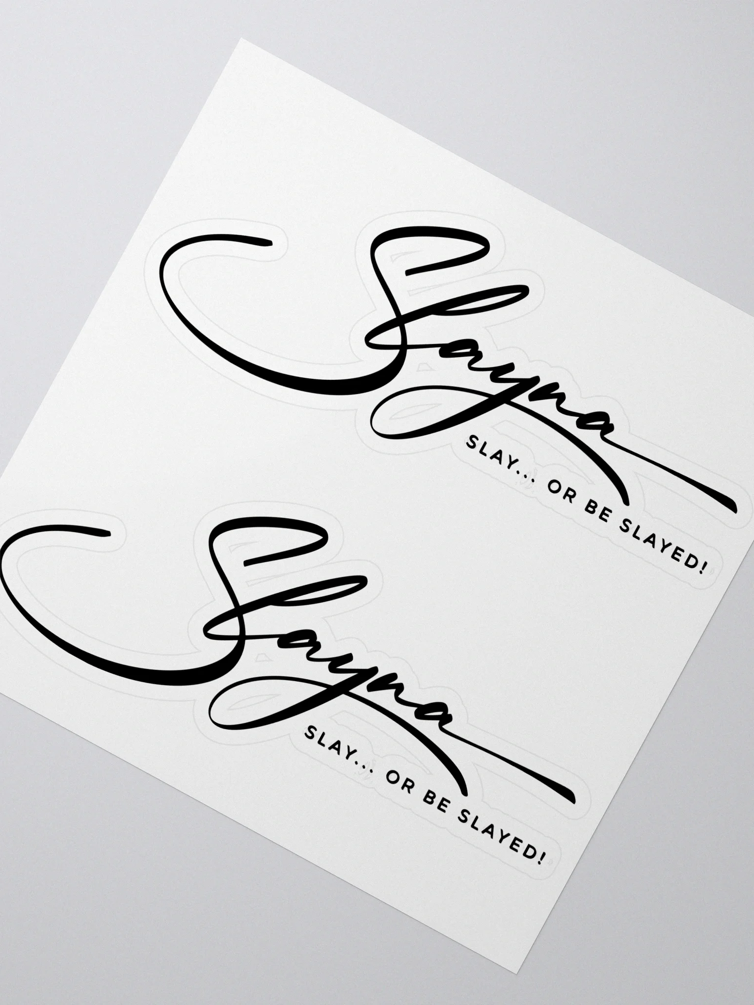(2) SLAYNA Black Signature Cutout Stickers product image (2)