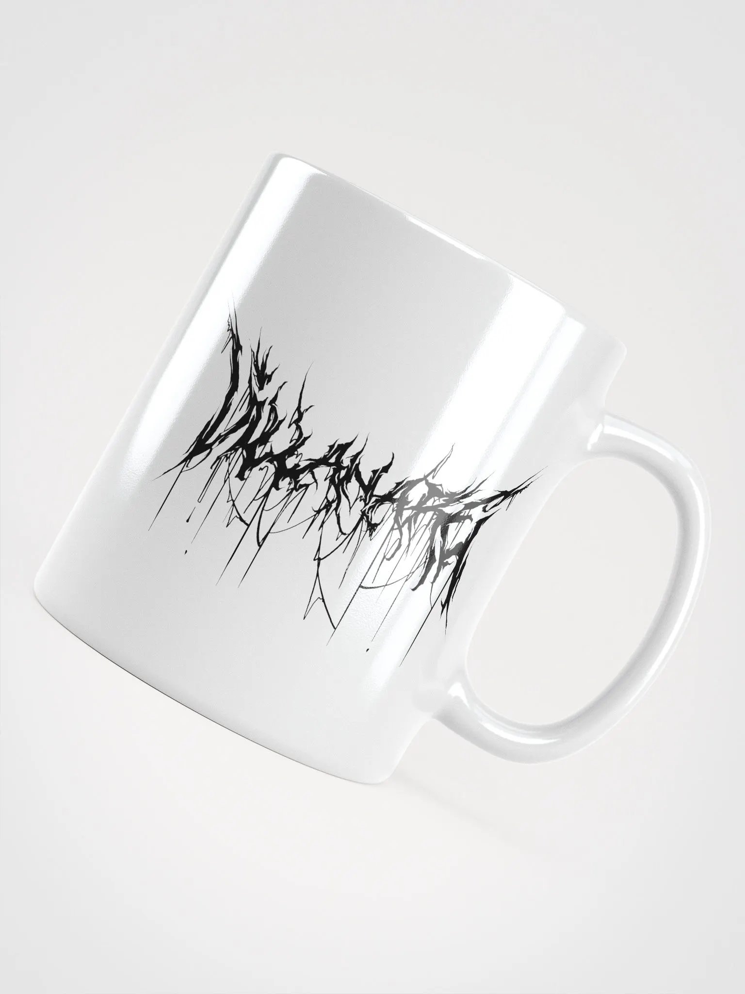 Villanarei Metal Logo White Glossy Mug product image (4)