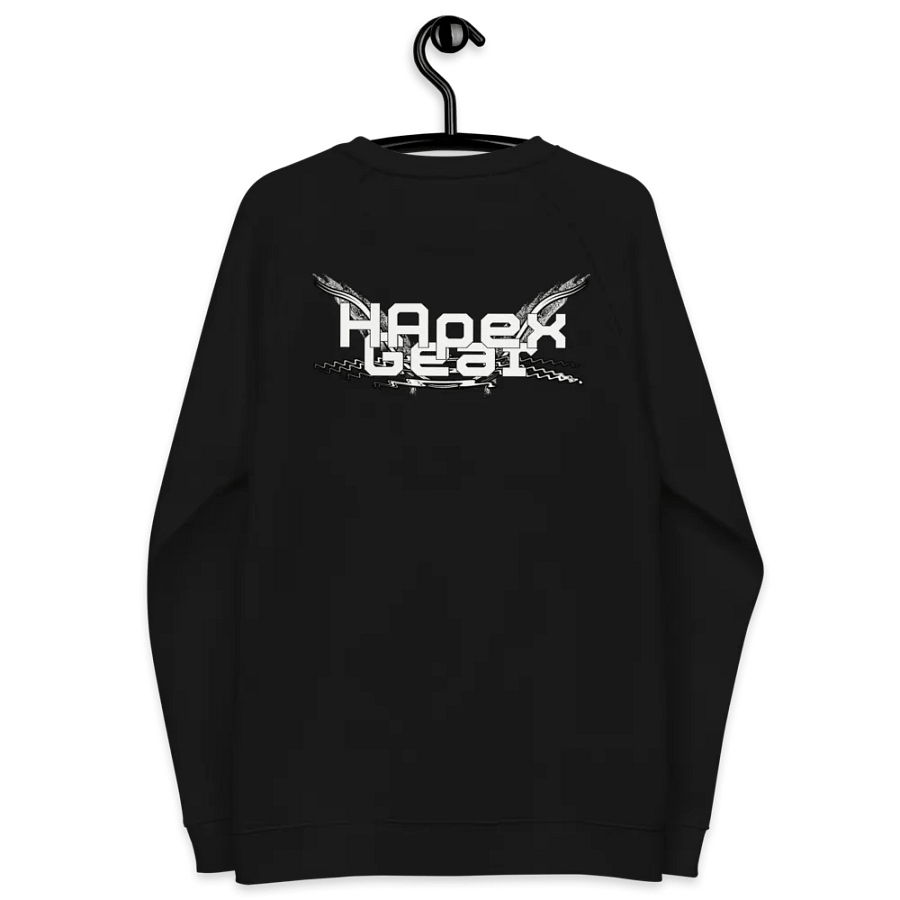 Unisex Organic Raglan Sweatshirt - White HApex Gear White Logo product image (8)