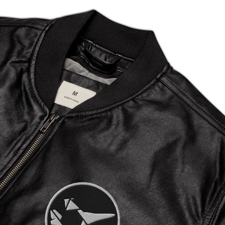 Faux Leather bomber jacket - channel logo product image (8)