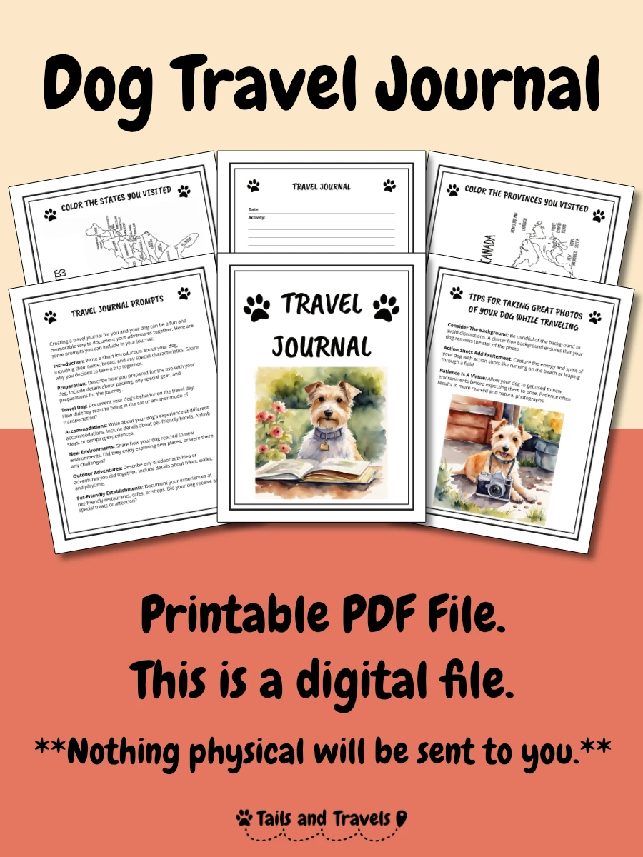 Printable Dog Travel Journal product image (2)