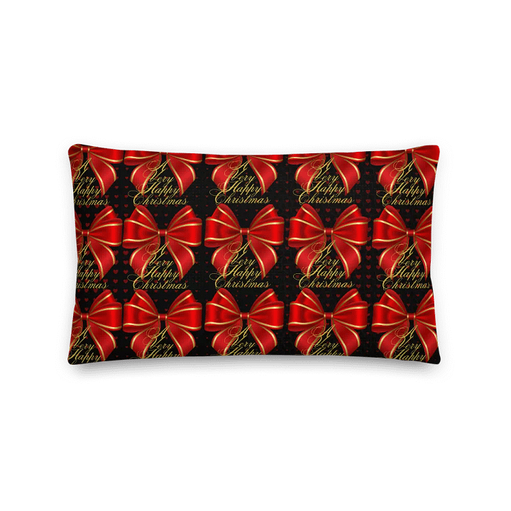 Reds Very Happy Christmas Premium Pillow for ladies gents christmas decor product image (2)