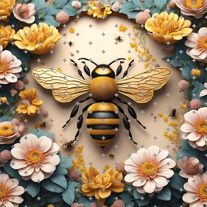 Bee Perfection Wind Spinner Design PNG product image (2)