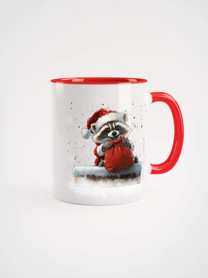 Santa Raccoon Ceramic Mug product image (1)