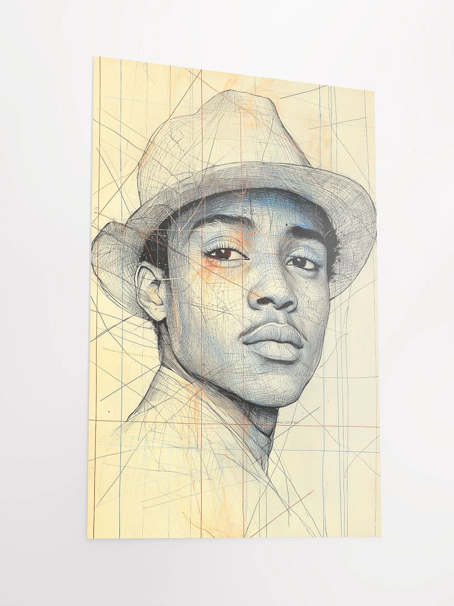 Effortless Charm: Minimalist Portrait of a Young Man in a Hat product image (2)