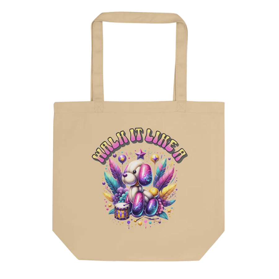 Walk It Like A Dog Neon Balloon Tote Bag product image (1)