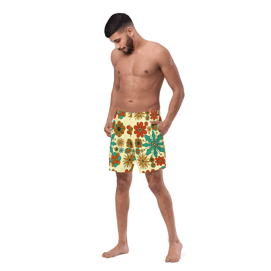 Retro Floral Swim Shorts product image (9)