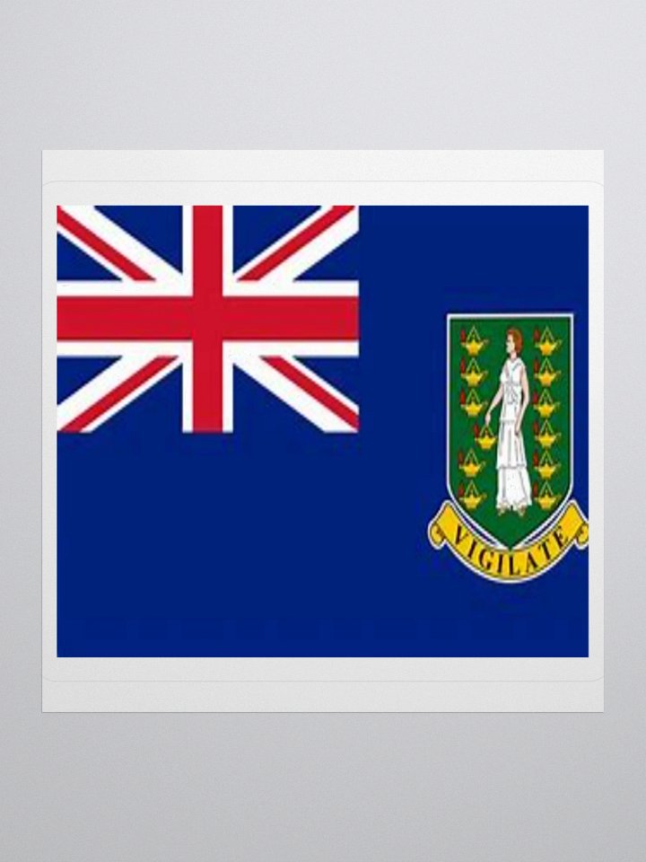 Exclusive British Virgin Islands Flag Kiss-Cut Stickers - High-Quality Vinyl, Multiple Sizes product image (3)