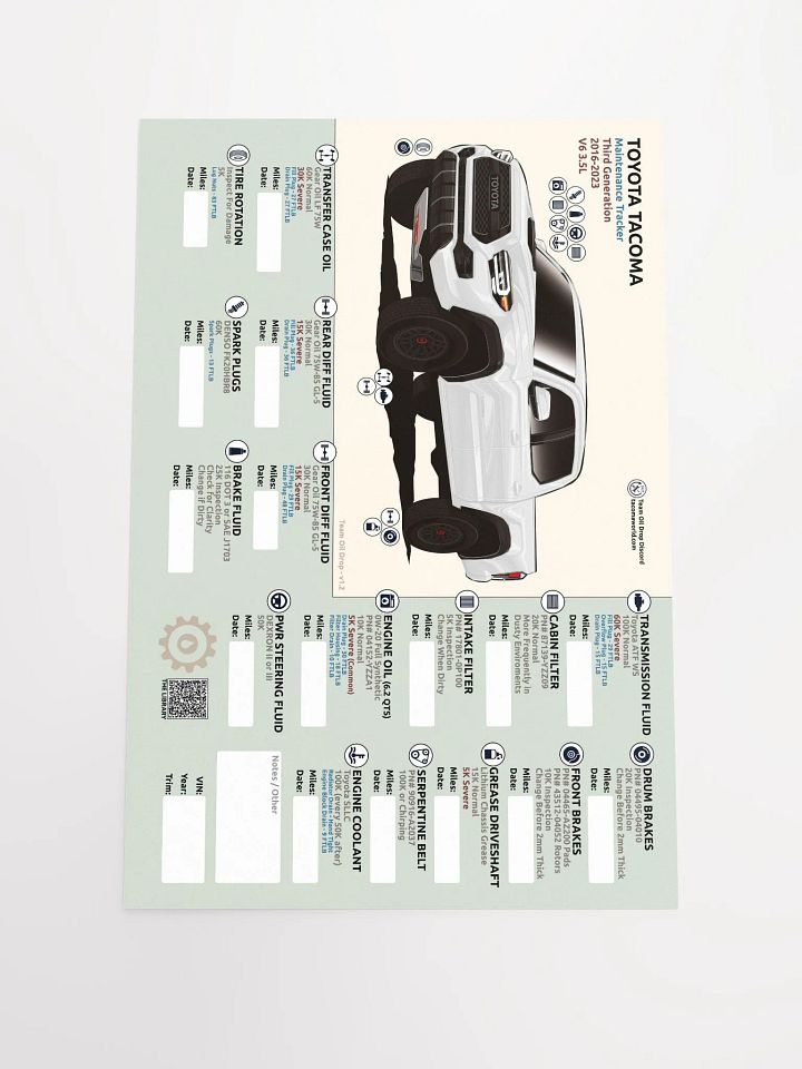 3RD GEN MAINTENANCE TRACKER V1.2 - Chipping White product image (2)