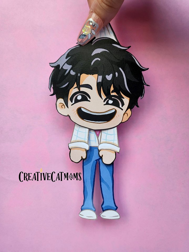 Hanging Paper Boy Doll Template product image (1)