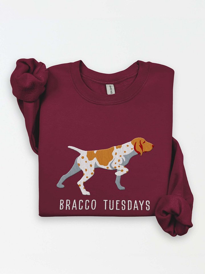 Bracco Tuesdays Sweatshirt (Embroidered) of a Bracco Italiano(Tan & White) product image (1)