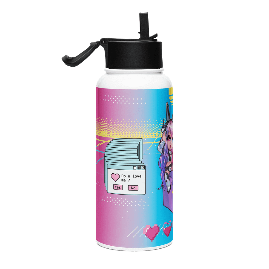 8BIT Pixel Love - Find the Rabbit Stainless Steel Water Bottle with a Straw Lid product image (4)