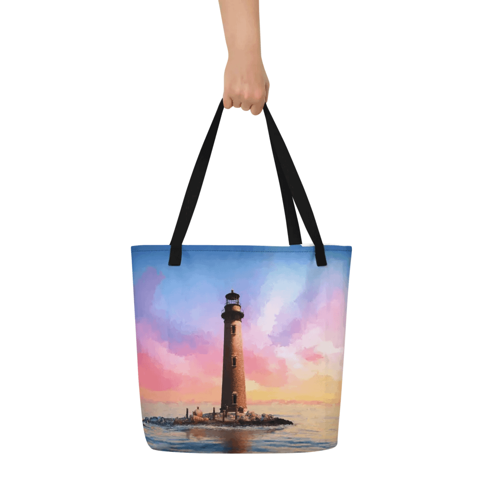 Sand Island Lighthouse – Mobile Alabama Tote Bag product image (10)