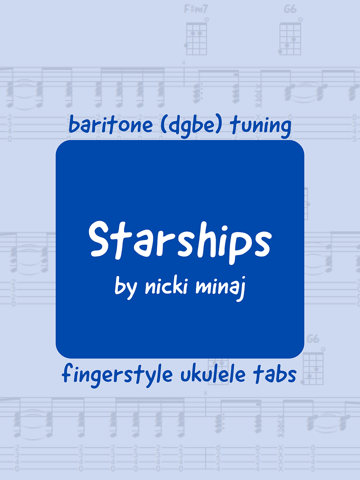 Nicki Minaj - Starships (uke tabs) product image (1)