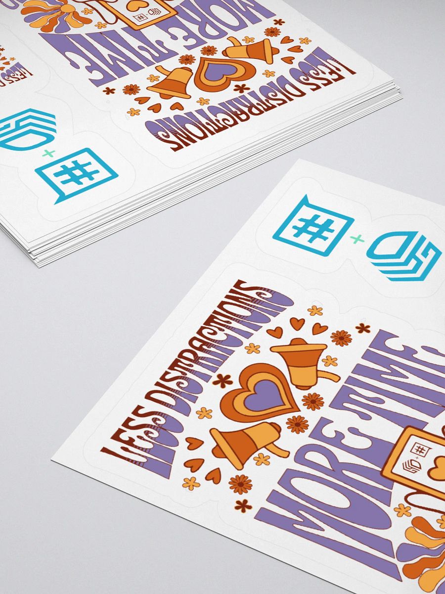 Less Distractions. More Time. Use Digital4Good Stickers product image (10)
