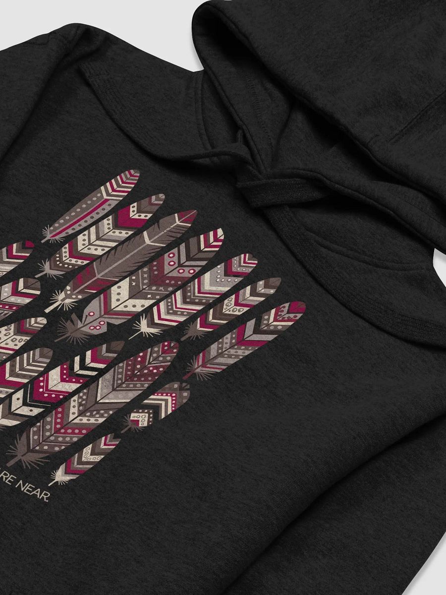 Feathers Appear When Angels Are Near Tribal Patterned Feathers Hoodie product image (3)