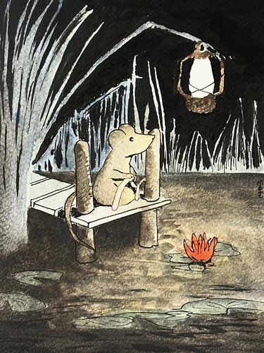 “Waiting for the Night Ferry”
Watercolor and acrylic ink on paper
Sometimes ideas materialize out of nowhere, and even though...
