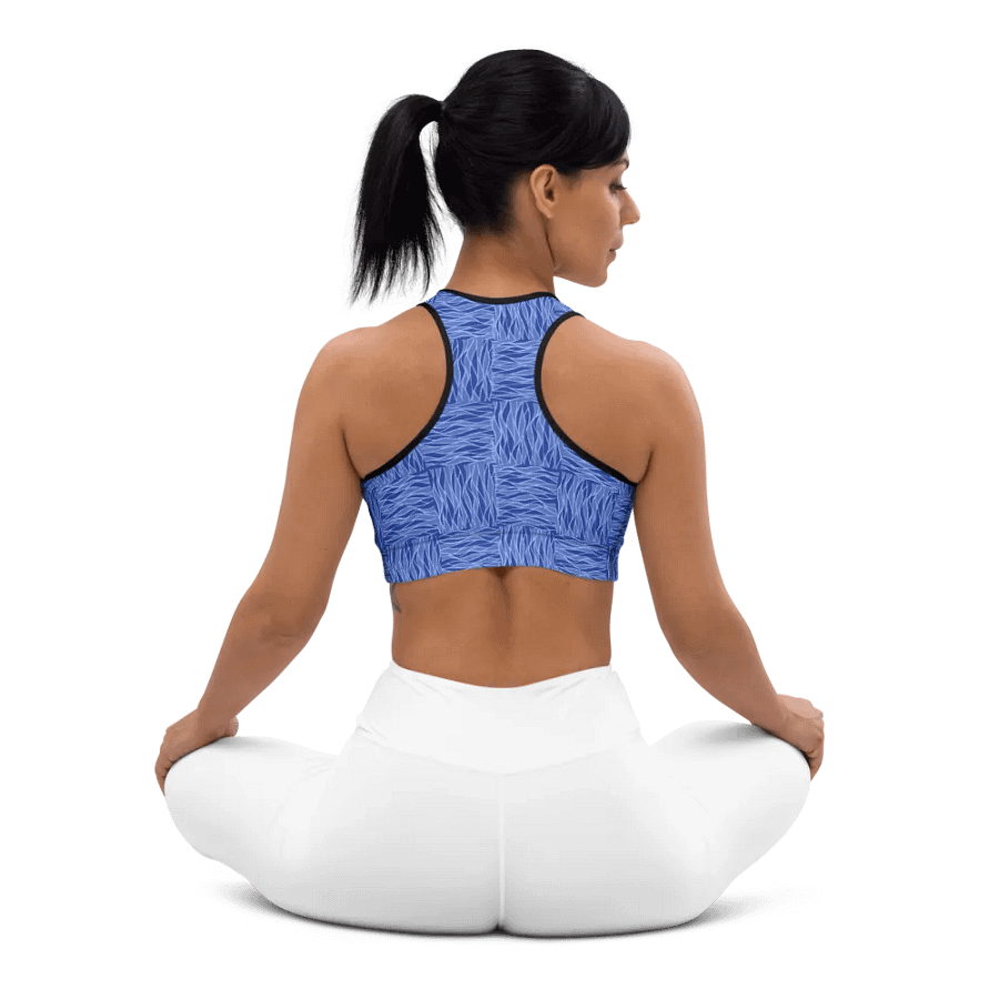 Powder Blue All-Over Print Padded Sports Bra product image (10)