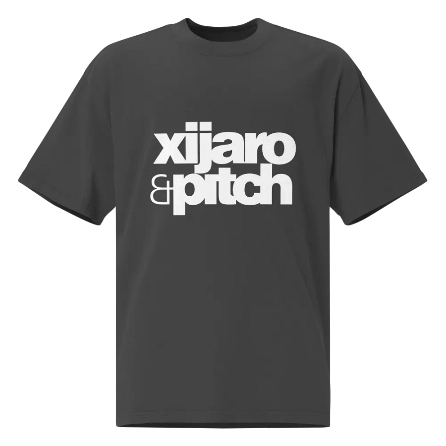 XiJaro & Pitch Premium Oversized Faded T-Shirt (white logo) product image (1)