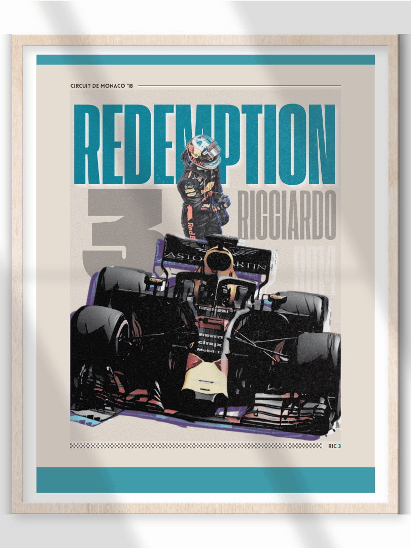 Daniel Ricciardo Monaco GP 2018 | Printable Poster product image (1)