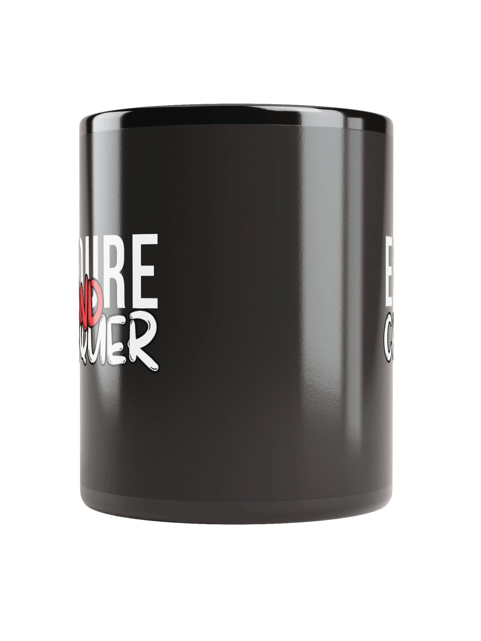 Endure and Conquer Motivational Quote Black Coffee Mug product image (6)