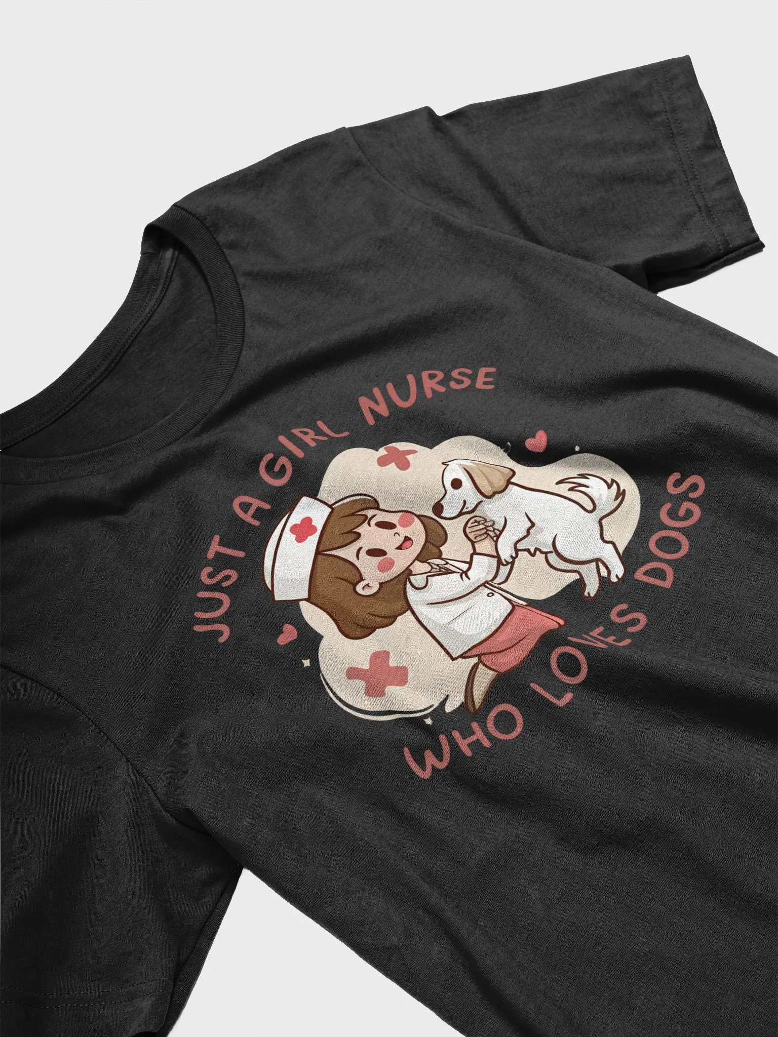 Dog Lover Nurse T-Shirt, Just a Girl Who Loves Dogs Shirt, Unisex Tee, Nursing Gift, Dog Mom Apparel product image (3)