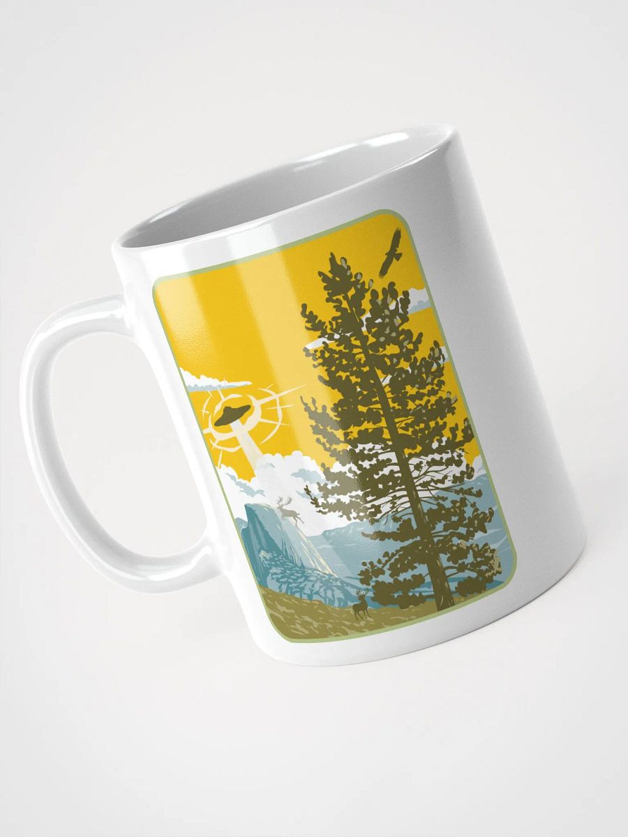 UFO Elk Abduction White Mug product image (1)