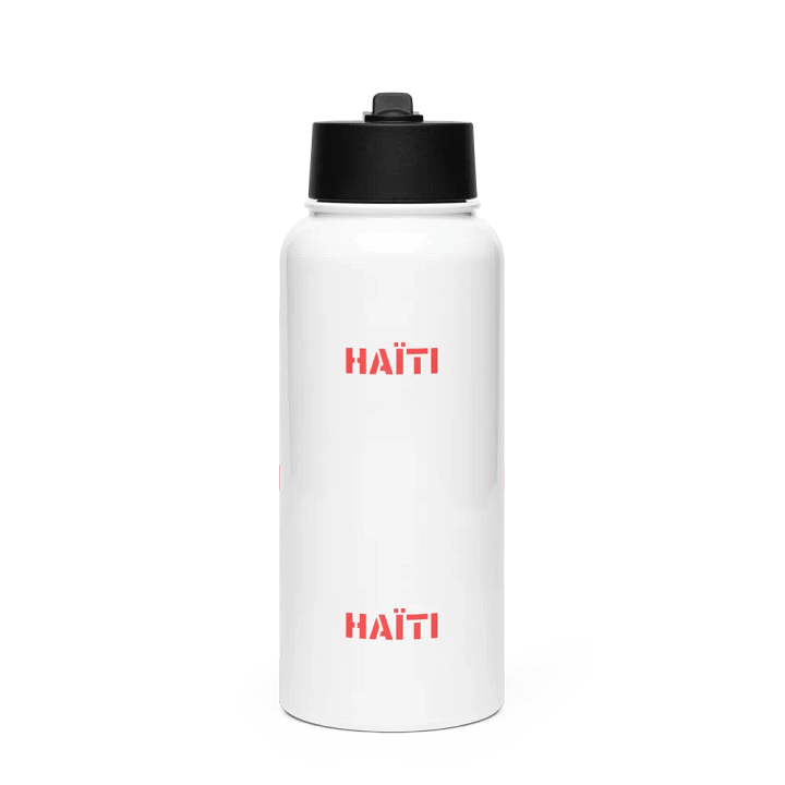 Haiti Red Wordplay Stainless Steel Bottle product image (1)