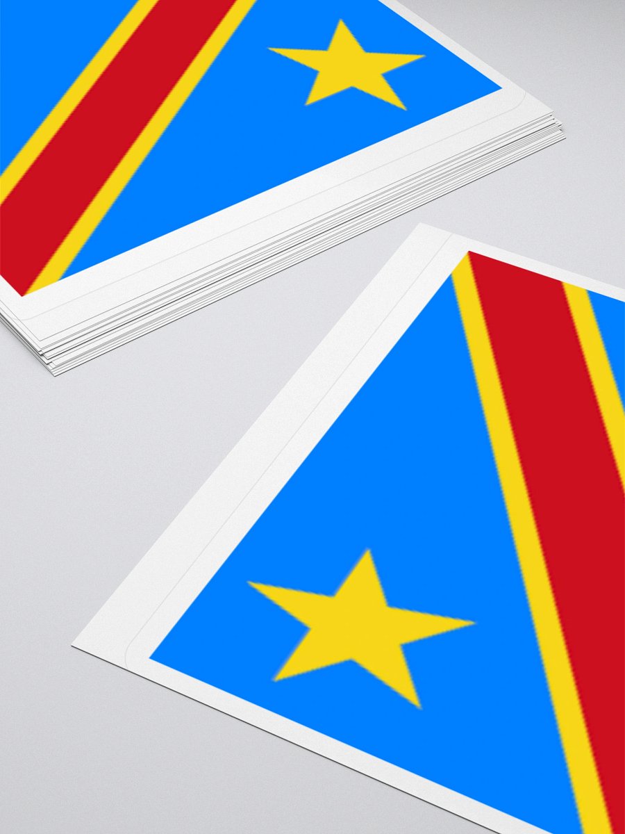 Democratic Republic of Congo Flag Sticker | Star Design | Durable Vinyl | 3 Sizes product image (12)