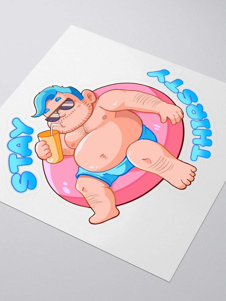 Stay Thirsty Moomoo Sticker (Text) product image (7)