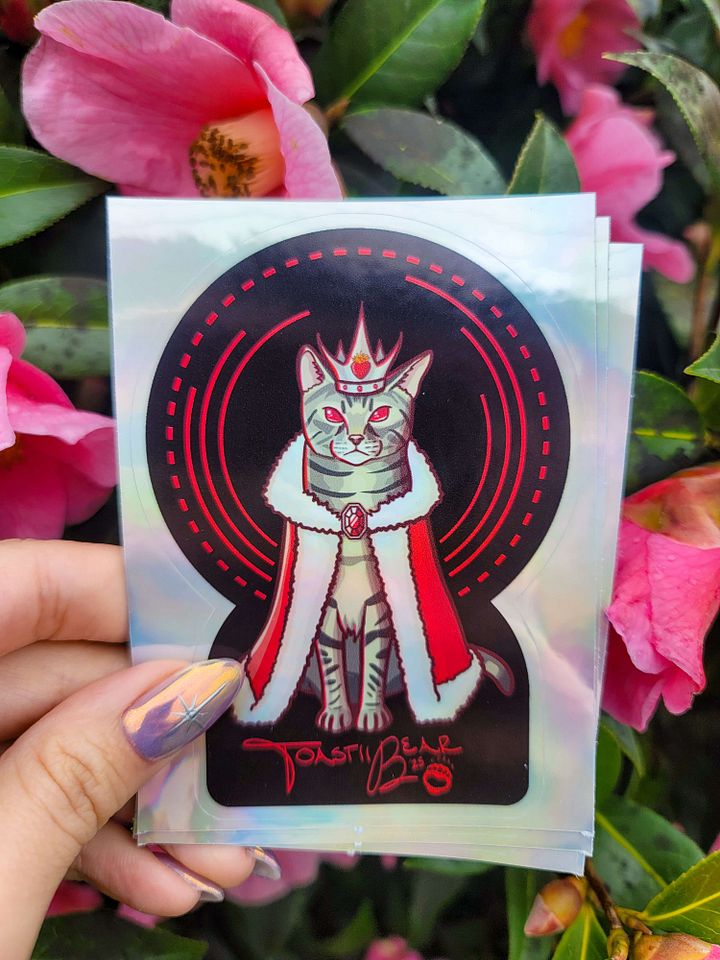 The Gremlin King - Fireberry Holo Sticker product image (1)
