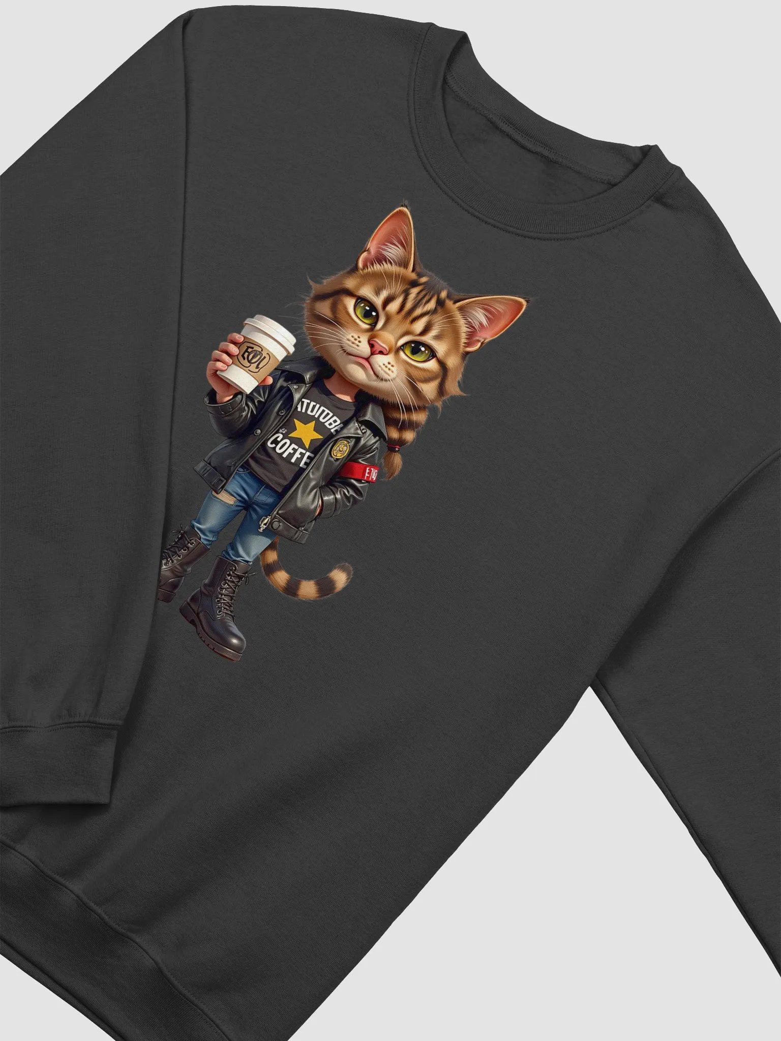 Confident Cat Unisex Sweatshirt product image (2)