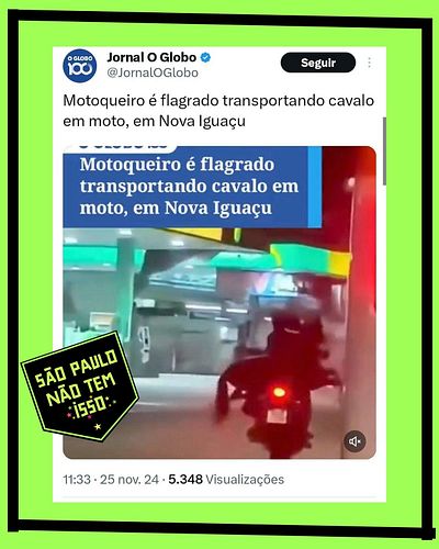 O carioca* é diferenciado.

*New Iguaçu é grande Rio