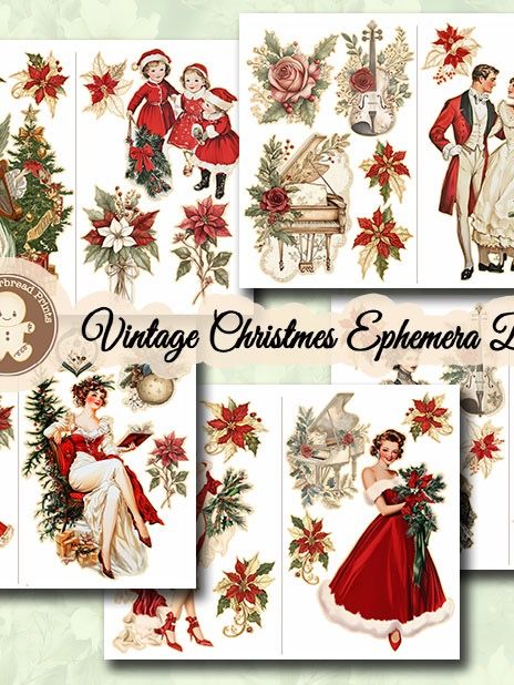 Vintage Christmas Ephemera Booklet - Digital Download product image (3)