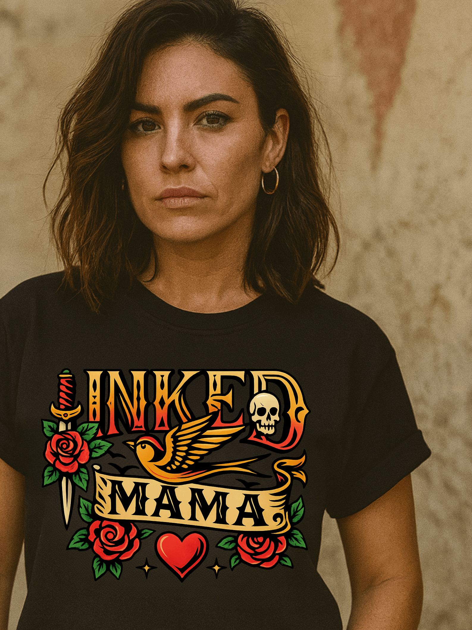 INKED MAMA Graphic Tee — For the Tattooed, Tough, & Totally Devoted Moms product image (1)