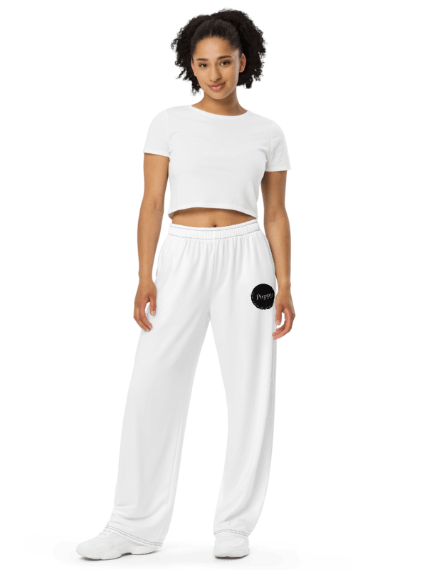 Unisex Wide-Leg Pants White product image (5)