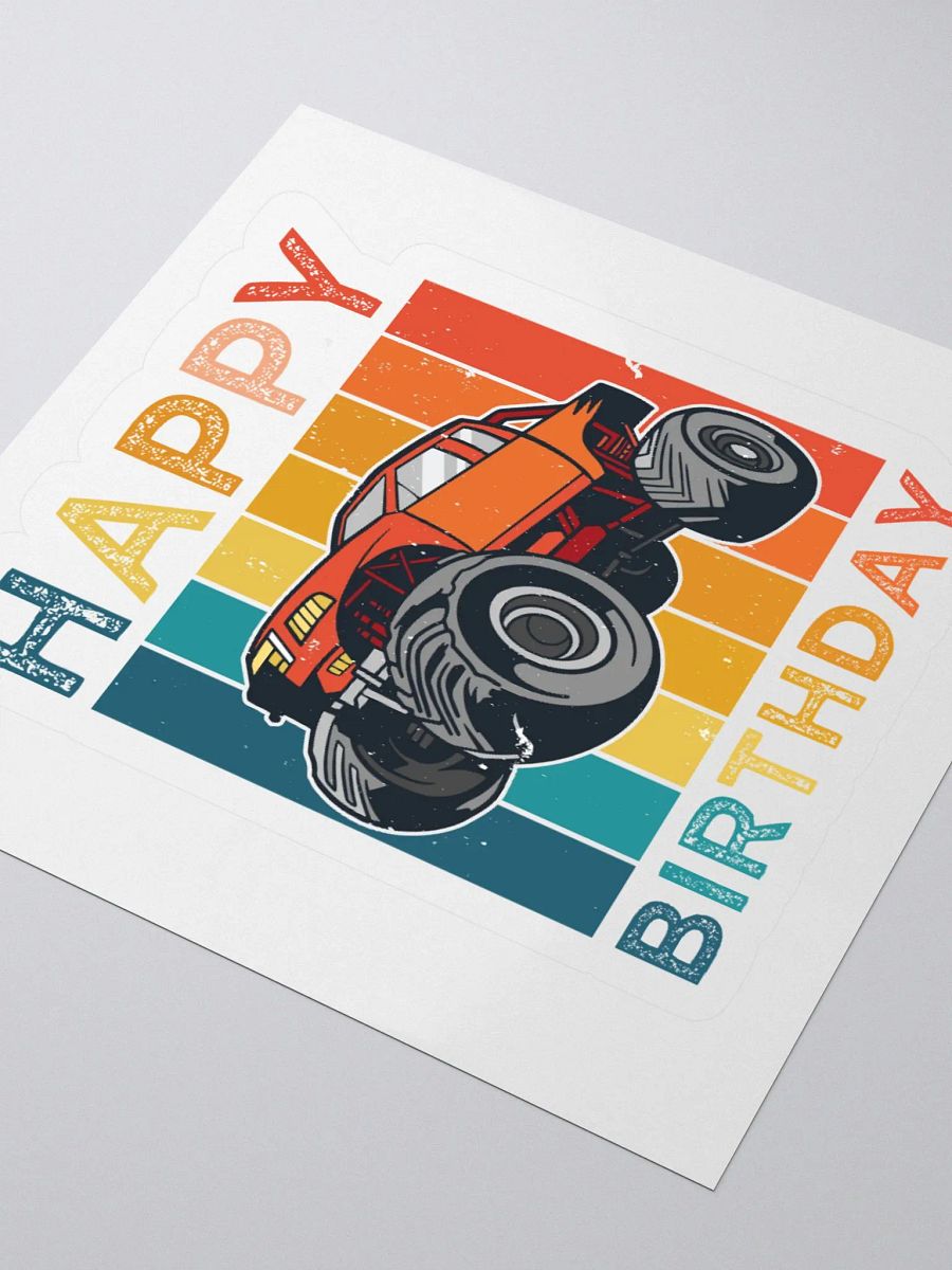 Happy Birthday (Monster Truck) Sticker product image (3)