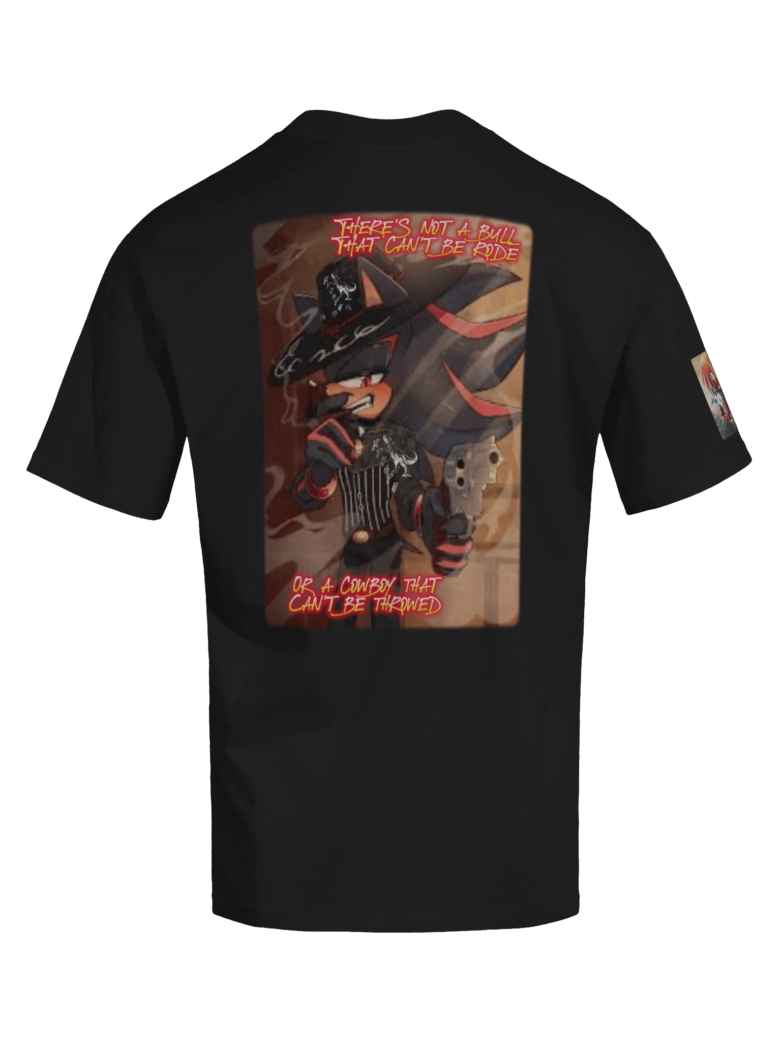 there's not a bull that cant be rode or a cowboy that cant be throwed shadow hedgehog shirt product image (8)