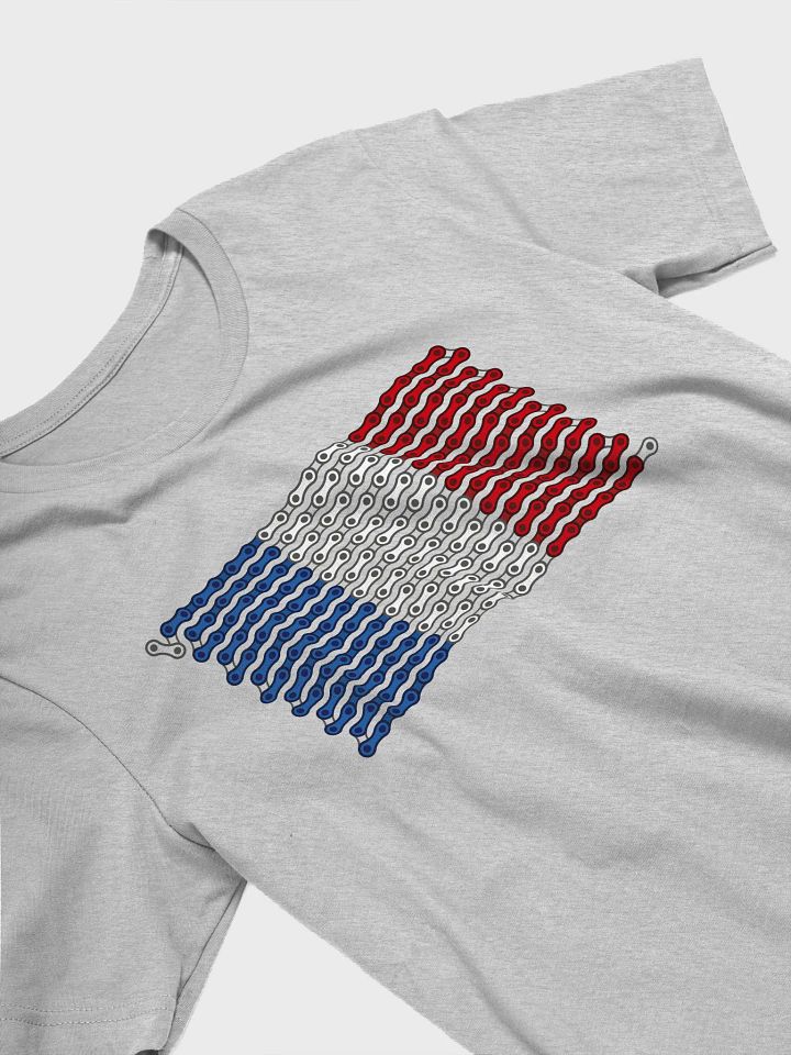 France Bike Chain Flag on Light Color Supersoft Tee product image (6)
