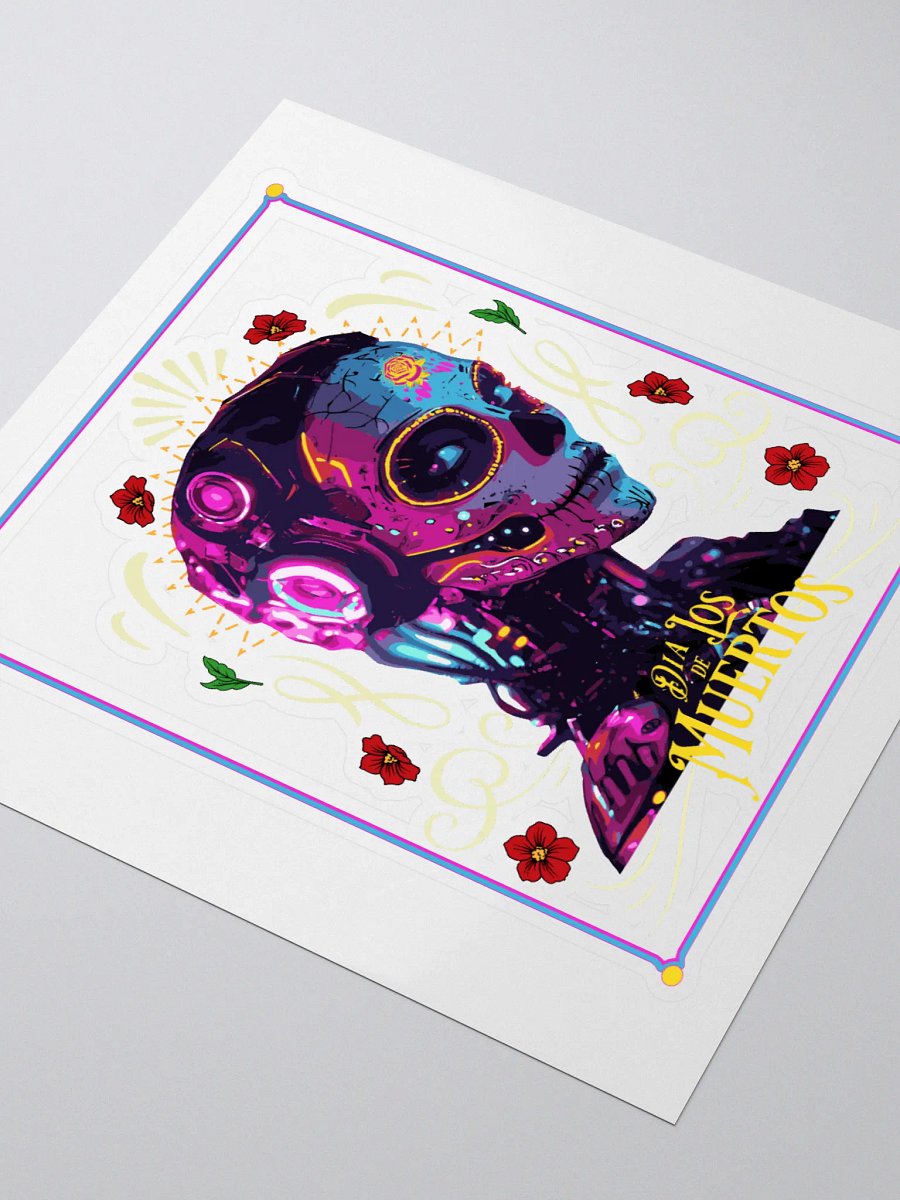 Cyber Skull Día de Los Muertos Sticker product image (3)