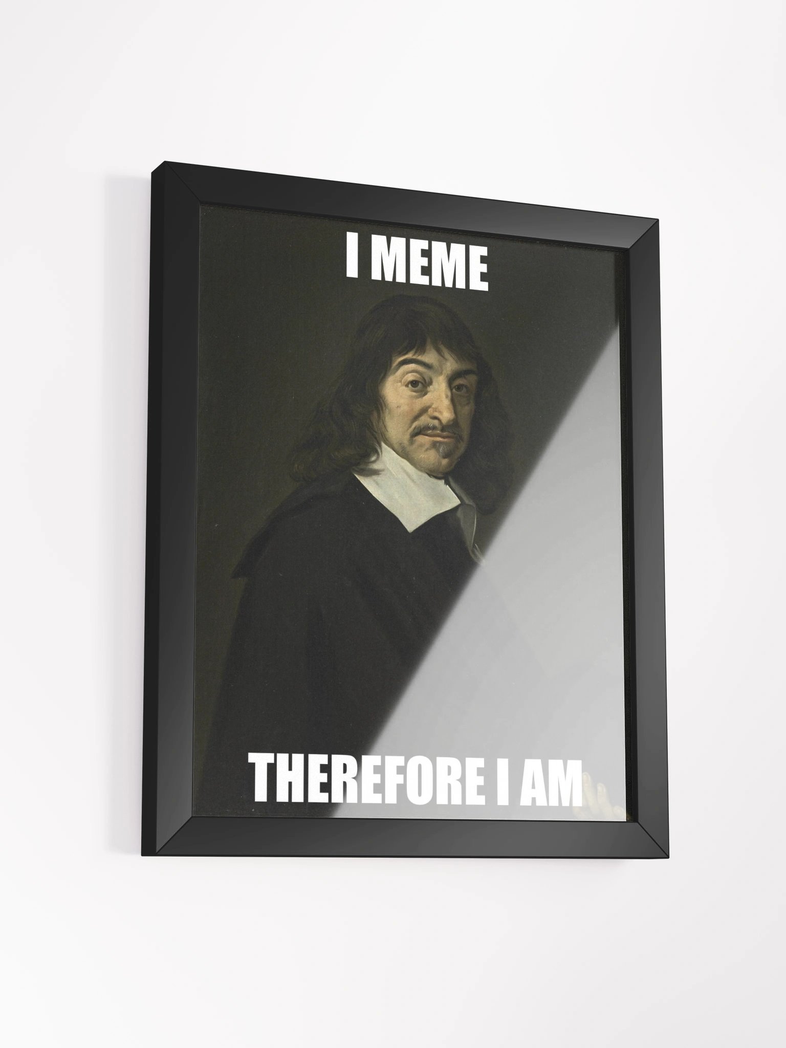 I MEME THEREFORE I AM Meme Philosophy Framed Poster René Destartes product image (3)