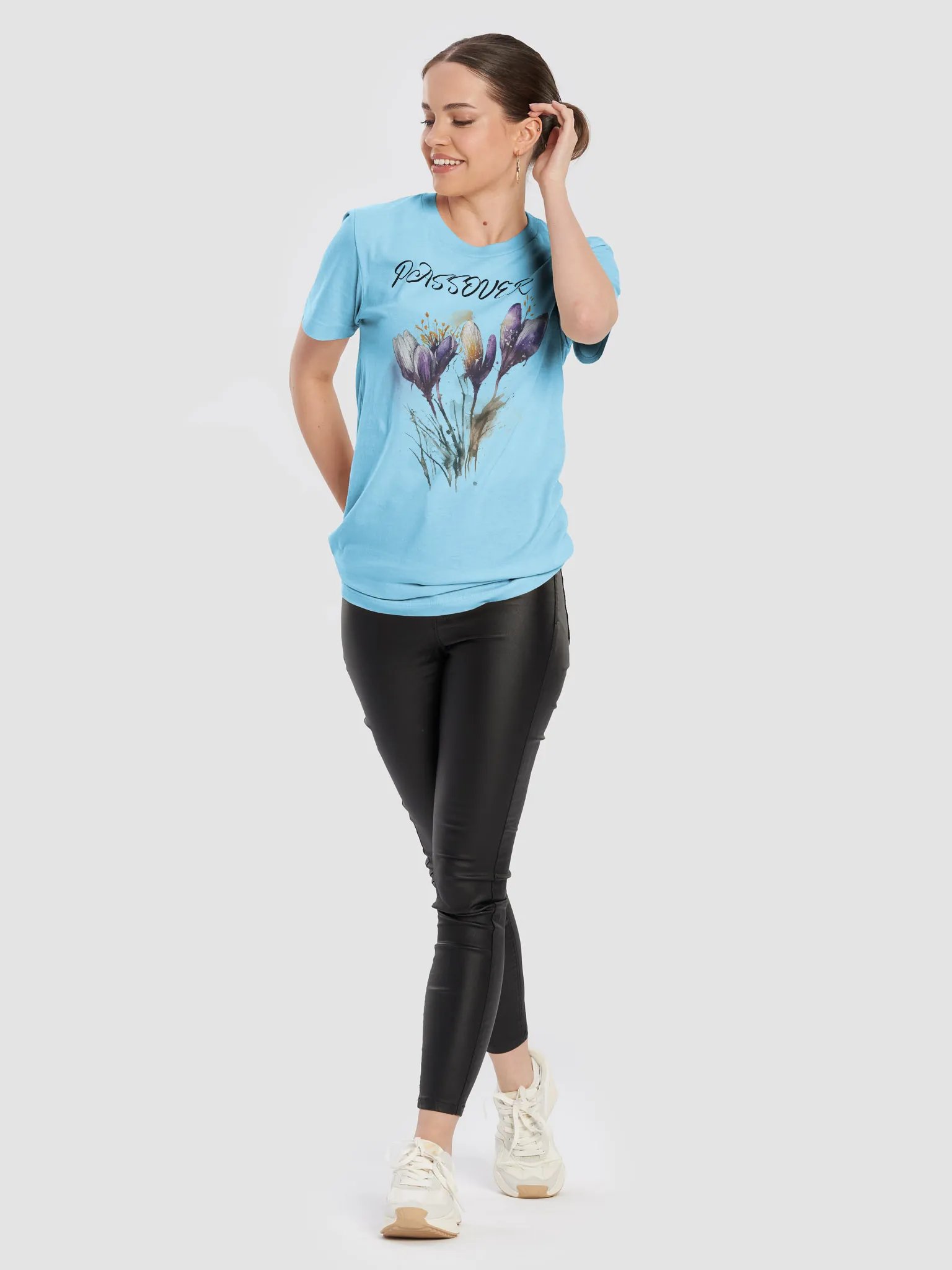 "PASSOVER" Purple Blossom Watercolor T-Shirt product image (39)