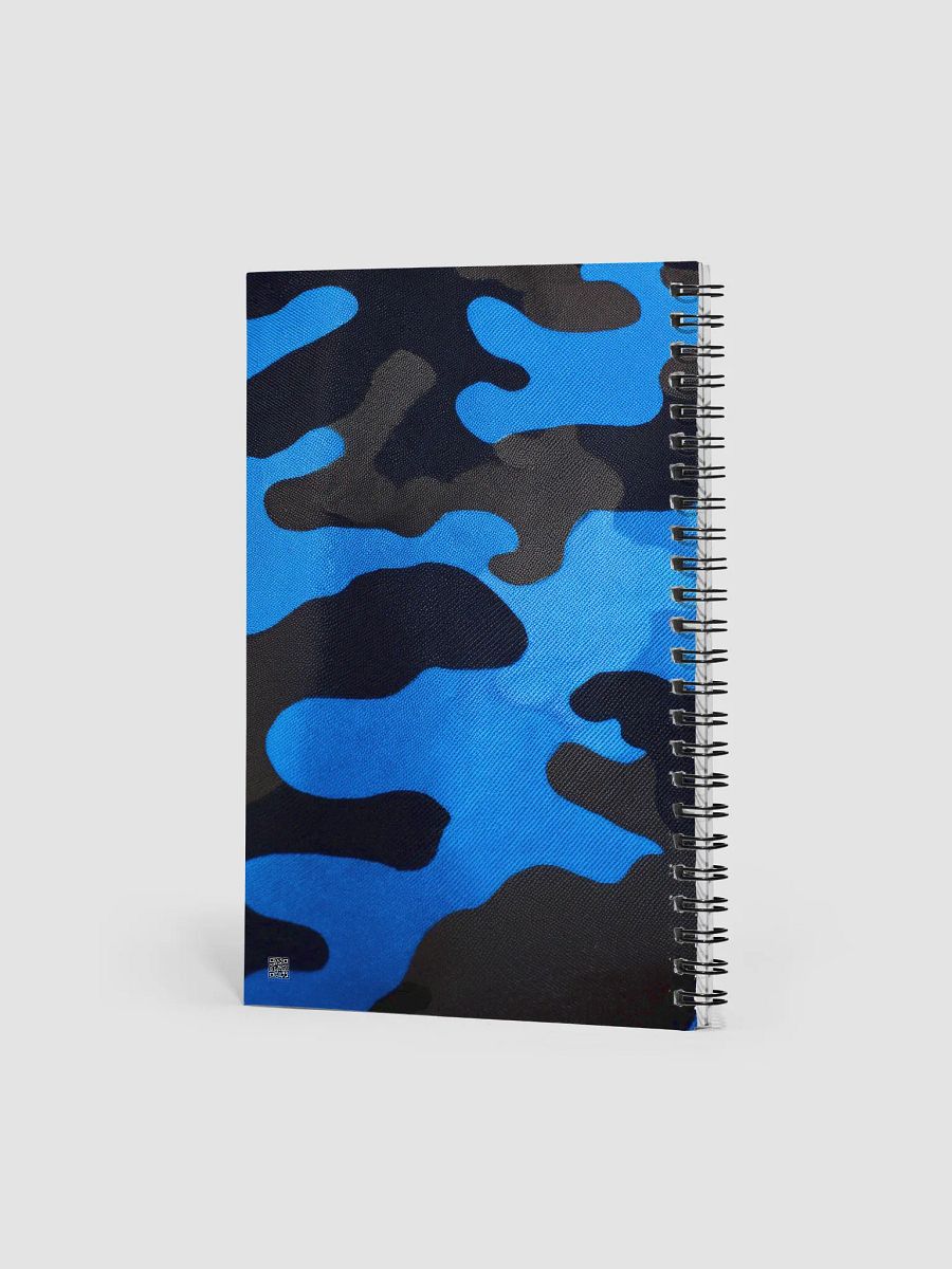 Spiral Notebook black and blue camo product image (2)