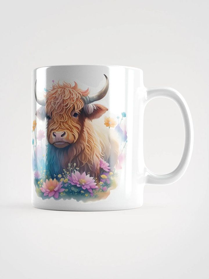 Highland Cow and Flowers Mirrored Mug product image (2)