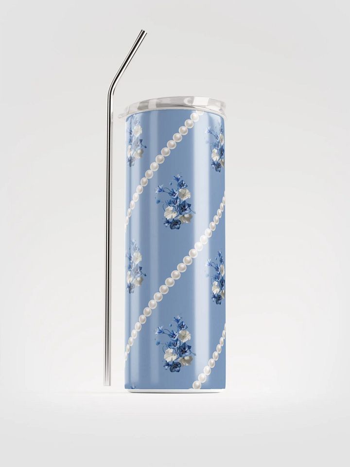 Blue Floral Stainless Steel Tumbler product image (2)