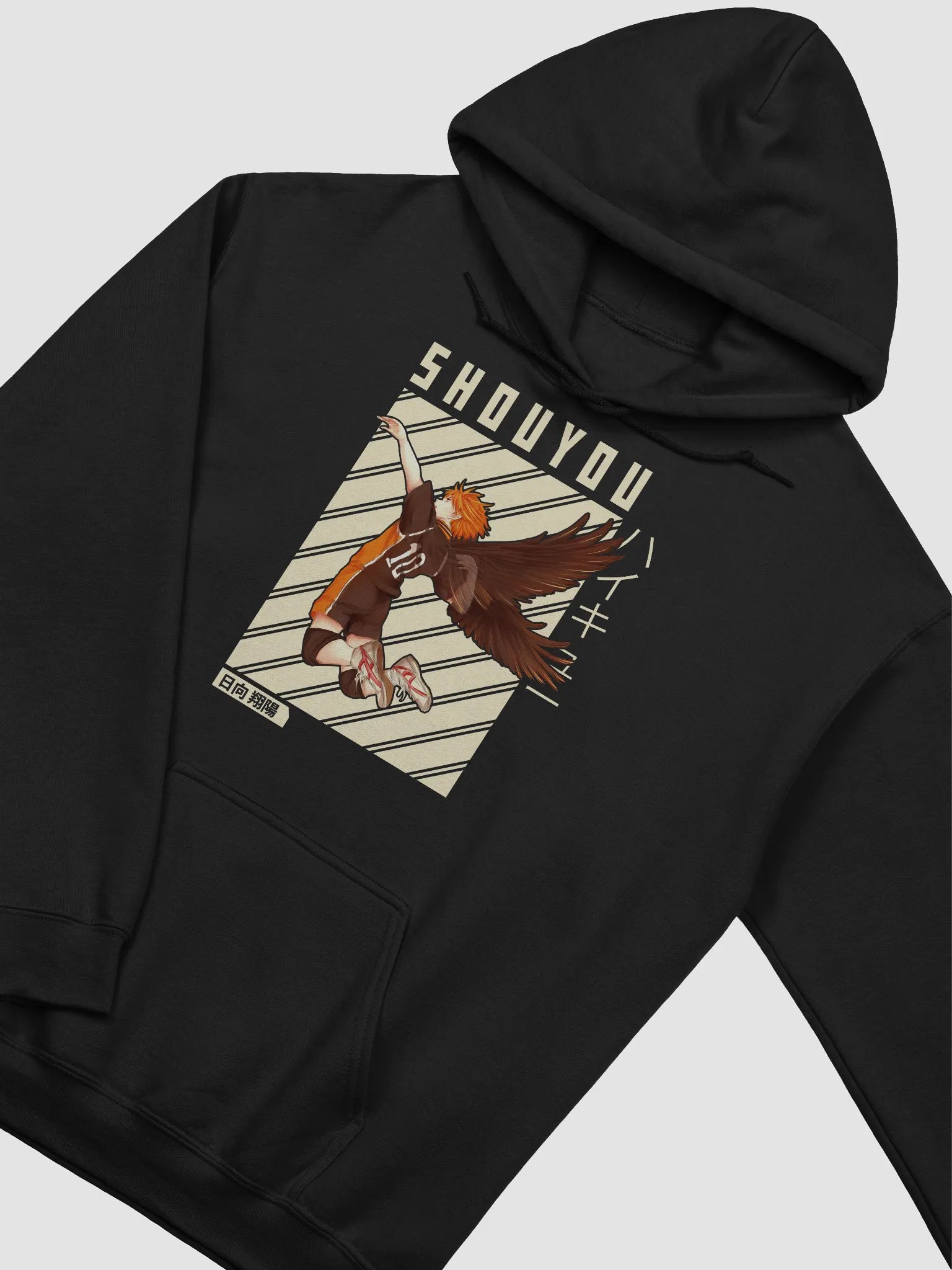 Haikyuu!! Shoyo Hinata Soaring Crow Sweatshirt – Gildan Midweight product image (2)