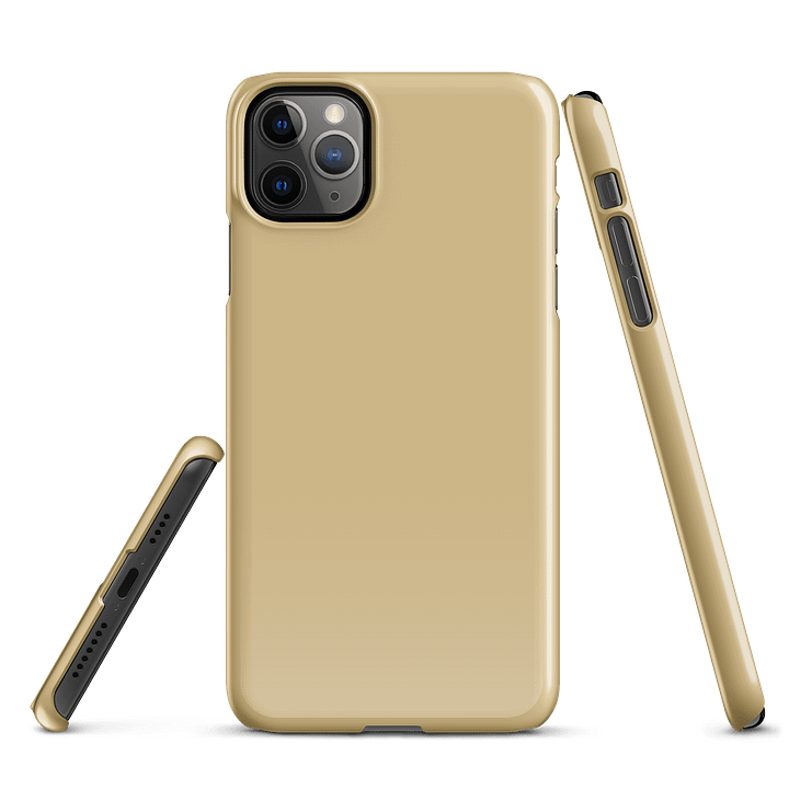 Light Khaki Brown Solid Color iPhone® Glossy Snap Case product image (3)